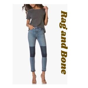 rag & bone Women's‎ Two-Tone Blue Skinny Jeans